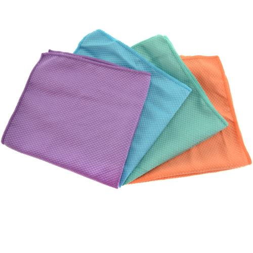 Lingettes microfibres alvéolées lot de 4