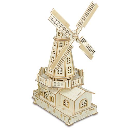 Puzzle 3D 77 pièces - Moulin à vent hollandais