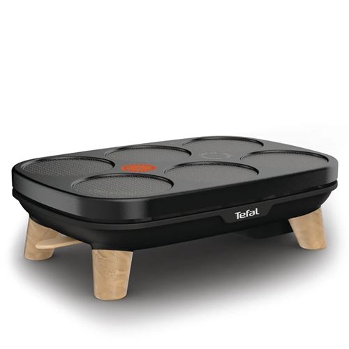 Téfal PY900D12 Gourmet crepiere Deux plaques amovibles antiadhésives Température reglable Multi usage crepes, galettes, pancakes