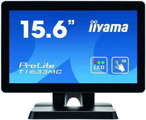 iiyama ProLite T1633MC-B1 touch screen monitor 39.6 cm (15.6 ) 1366 x 768 pixels Black Multi-touch Multi-user