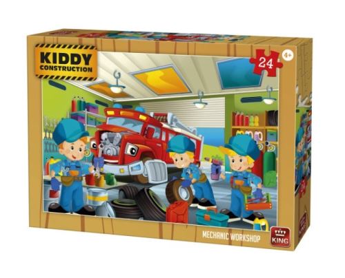 King puzzle enfant Atelier mécanique 24 pièces 24 pièces 24,5 x 17 cm