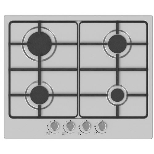 Hudson Htg 640 I - Table De Cuisson Gaz - 4 Foyers - L 60 Cm - Revetement Email - Inox