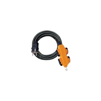Brennenstuhl Rallonge 10m de câble avec bloc 4 prises a clapet (IP44) - Fabrication Française - 1