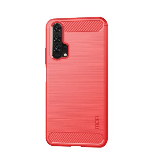 Coque en TPU fibre de carbone rouge pour votre Huawei Honor 20/20 Pro