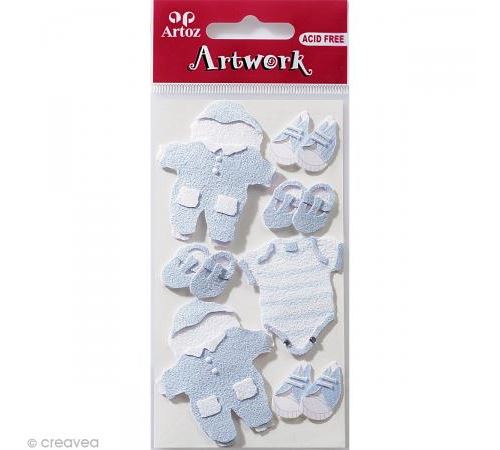 Sticker 3D - Layette Garçon x 7