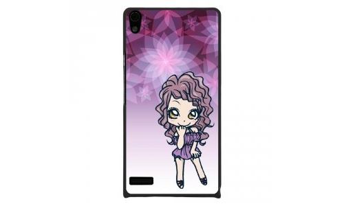 Coque rigide pour Huawei Ascend P6 avec impression Motifs manga fille violetta