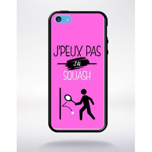 Coque j peux pas j ai squash 6 compatible apple iphone 5c bord noir silicone