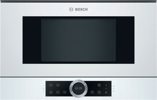Bosch Serie | 8 BFR634GW1 - Four micro-ondes monofonction - intégrable - 21 litres - 900 Watt - blanc polaire