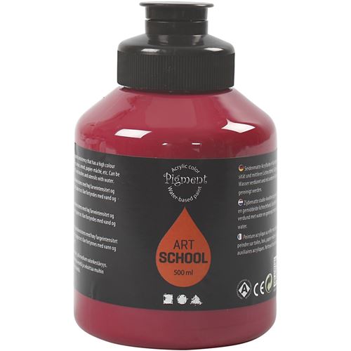 Pigment Peinture acrylique rouge foncé 500 ml
