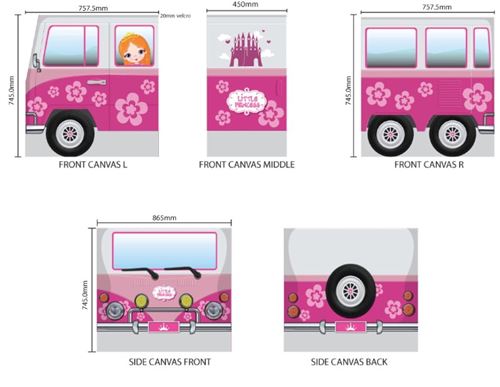 Paris Prix - Tente Textile Pour Lit pino Little Princess Rose