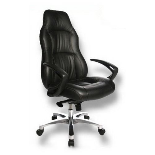 Siège de bureau / Fauteuil de direction OFFICE RS1, cuir noir