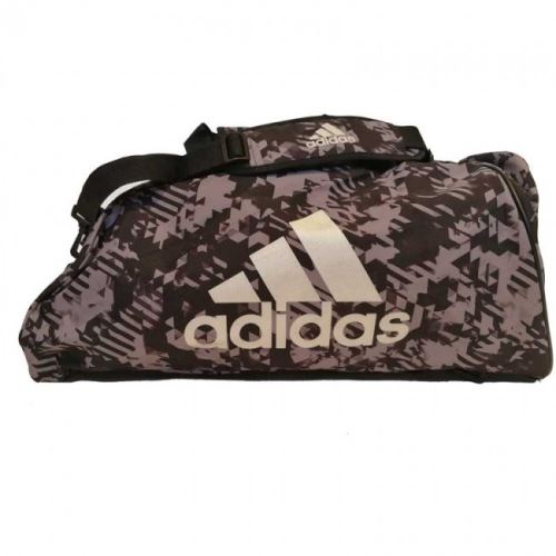 adidas sac de sport de combat 2 en 1 noir/argent camo 59 litres