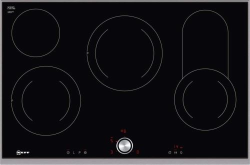 Neff T18TT16N0 - Vitrocéramique - 4 plaques de cuisson - Niche - largeur : 78 cm - profondeur : 50 cm - noir - avec garnitures en acier inoxydable - n