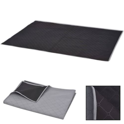 vidaXL Picknickkleed 100x150 cm grijs en zwart
