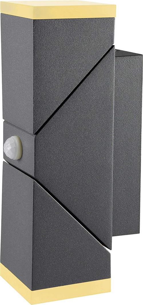 POLARLITE Wandleuchte avec Bewegungsmelder 13W Warm-blanc Spot Pir13 Dunkel-Grau