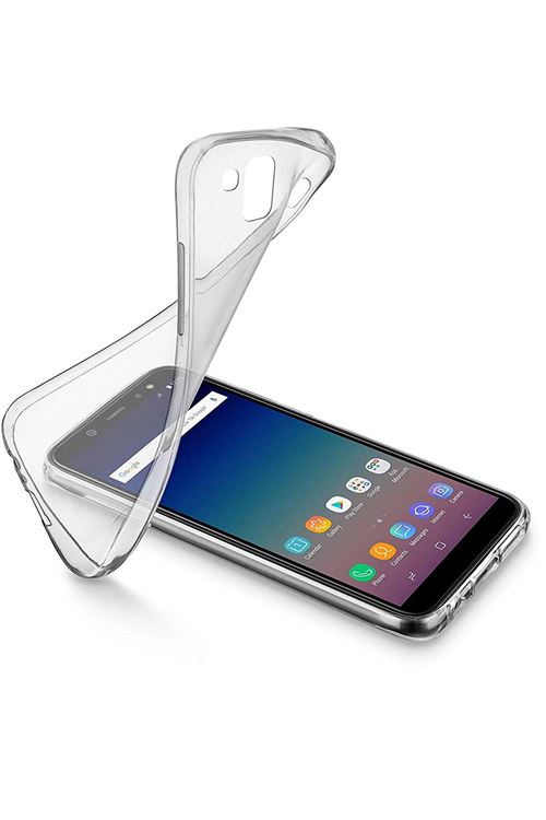 Cellularline Softgalj618t Coque En Caoutchouc Pour Samsung Galaxy J6 (2018) Avec Finition Brillante – Transparent
