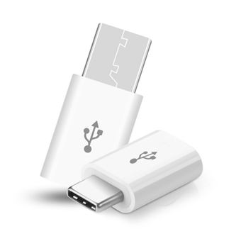 Adaptateur Micro USB vers Type C pour VIVO V11 Pro Convertisseur Blanc - 1
