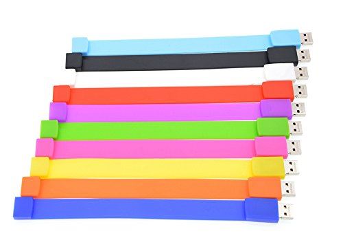 FEBNISCTE 10 Pièce Clé USB 2Go Mémoire Flash USB 2.0 Couleur Mixte Poignet