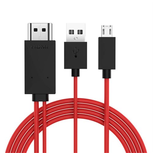 Adaptateur de Câble HDMI USB C/pour iOS/Micro USB vers HDMI, Projecteur TV  HD, Audio