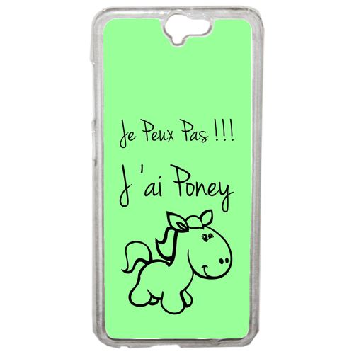 Coque Citation Poney Vert Compatible One A9 Transparent