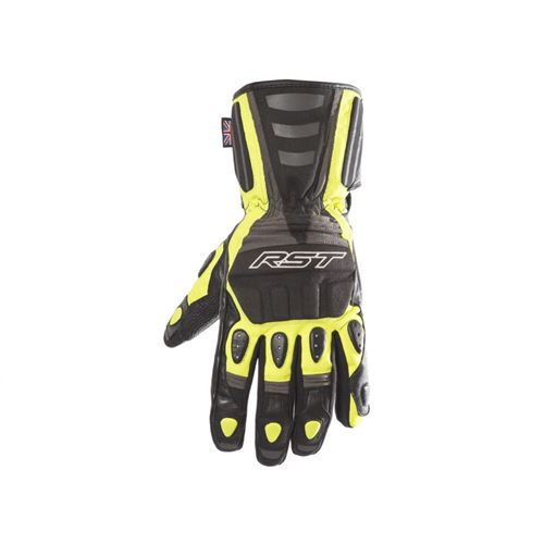 Gants RST Storm CE Waterproof touring cuir/textile jaune fluo taille M/09 homme