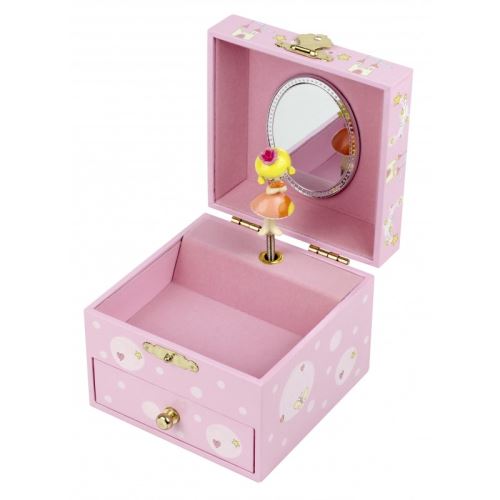 Coffret cube rose princesse et son chien Trousselier
