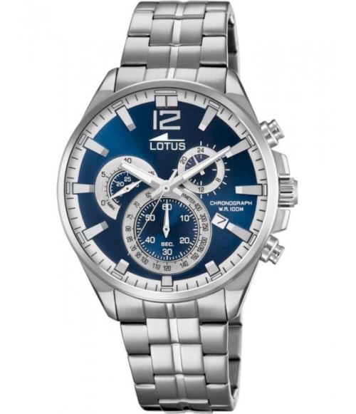 Lotus Montre Homme 10136/2 ChronographeBleu, Blanc