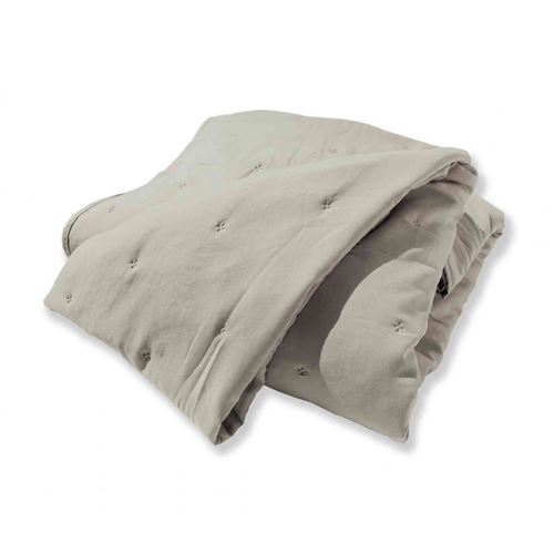 Jeté de lit matelassé Eve taupe 240x220 cm