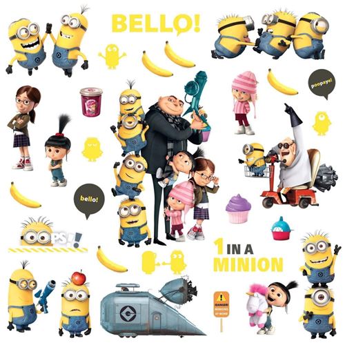 31 stickers repositionnables Les Minions
