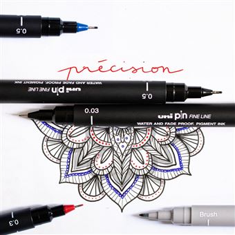 Feutre technique Uni-ball Pin 0,5 mm Gris clair