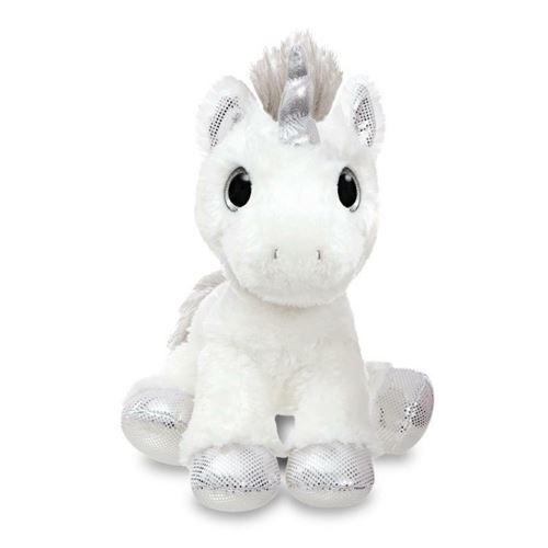 Aurora World 60855 Sparkle Tales Twilight Licorne Peluche, Argent, 30,5 cm