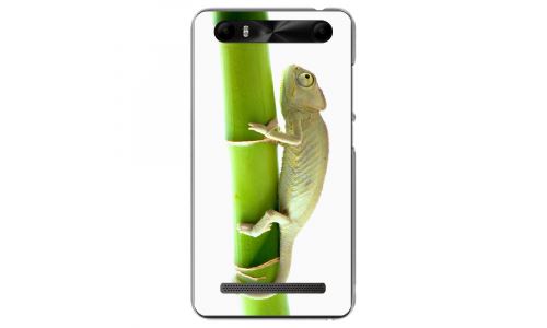 Coque souple pour Konrow Just5 avec impression Motifs caméleon sur un bamboo