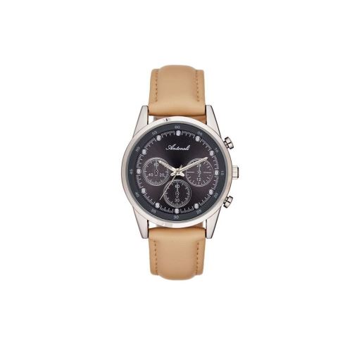 Montre Mixte Antoneli Cadran 35mm En Leather Bleu Et Bracelet Beige En Acier AL5300-01