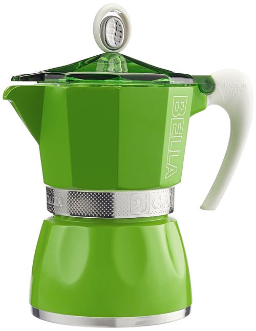 GAT - Cafetière Italienne en Aluminium - Coloranda Verte - 3 Tasses