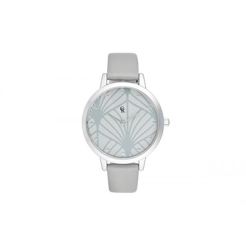 Montre Femme Charlotte Raffaelli Mouvement Quartz Cadran Imprimé 36mm Et Bracelet Gris En PU CRG005