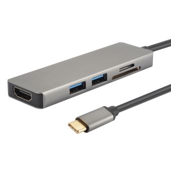 2€05 sur Type-C USB C vers 4K HDMI Adaptateur 3.0 Hub Transfert de données  Port chargement TF Lecteur carte SD Gris AC1402 - Câbles USB - Achat & prix