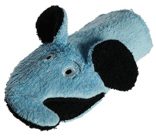 Gant de toilette éléphant bleu en coton