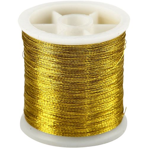 Creotime fil à coudre 100 mètres nylon or