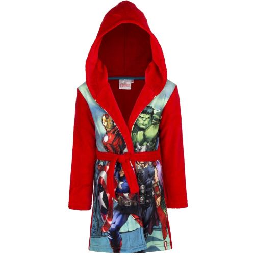 Peignoir Polaire Les Avengers 4 Ans Robe De Chambre Capuche Rouge