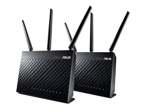 ASUS AiMesh AC1900 RT-AC68U - Système Wi-Fi (2 routeurs) - maillage - GigE - 802.11a/b/g/n/ac - Bi-bande