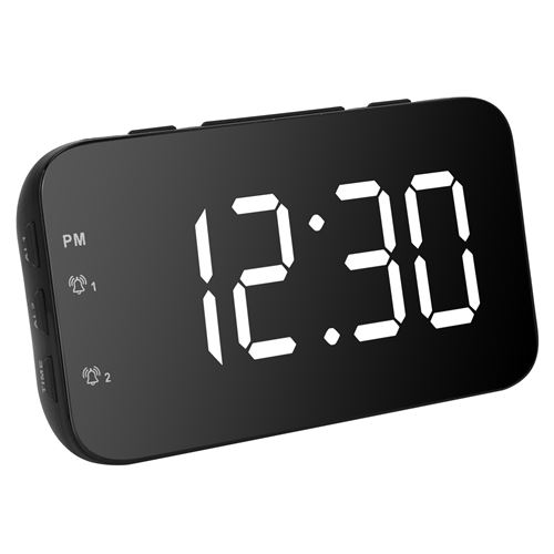 Réveil Numérique LED de Bureau - Blanc