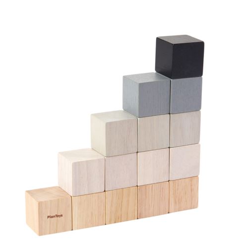 Plan Toys Kubussen vierkant assorti