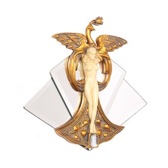 Get Wallpaper Miroir Dore En Resine De Style Art Deco Mythologie 27 Cm Achat Prix Fnac Free