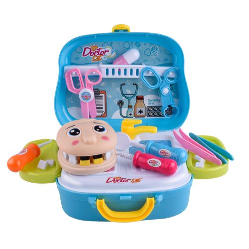 17pcs Kit Médical Pretend Dentiste Docteur Infirmière Ensemble de Jeu Rôles Toy Kids Game Gift BLEU WEN175