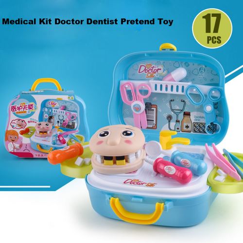 4€02 sur 17pcs Kit Médical Pretend Dentiste Docteur Infirmière Ensemble de  Jeu Rôles Toy Kids Game Gift BLEU WEN175 - Jouet multimédia - Achat & prix