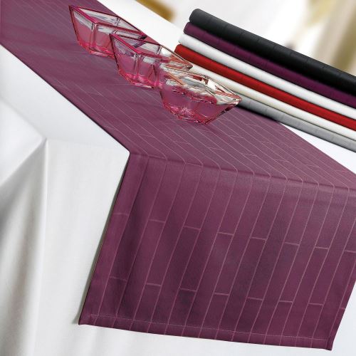 Chemin de table Bricks aubergine 55 x 150 cm Winkler