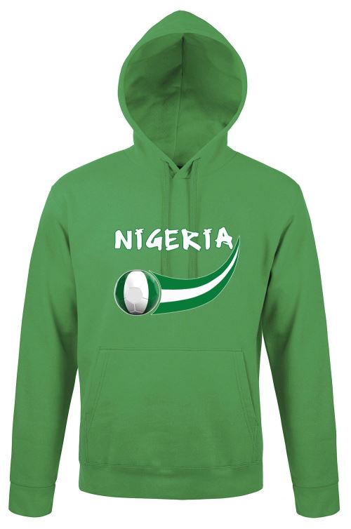 Supportershop Nigeria Sweatshirt à Capuche Adulte, Vert, FR : L (Taille Fabricant : L)