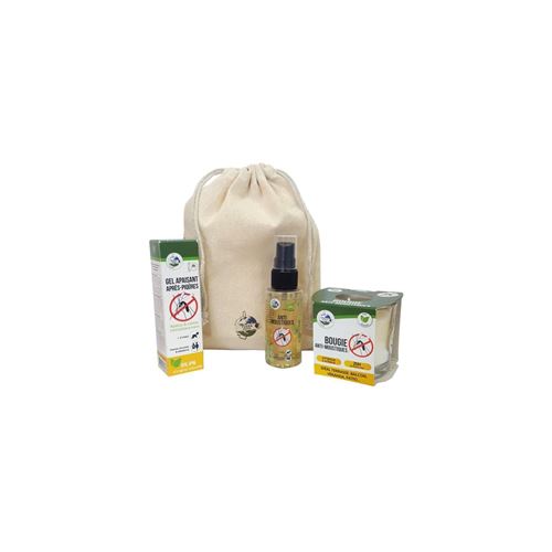 TERRA NOSTRA Kit anti-moustiques N°1 - Bougie, Spray 50 ml & Gel apaisant