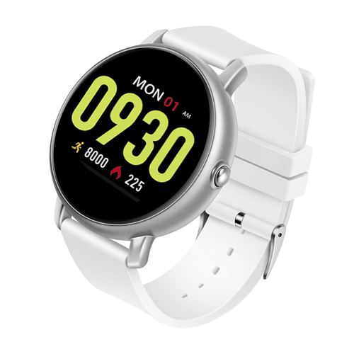 Bracelet connecté ZGPAX S666 étanche+tensiomètre de fréquence cardiaquee - blanc