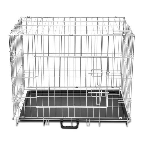 Comparer les prix de Cage en métal pliable pour chien acier galvanisé 76 x 55 x 61 cm